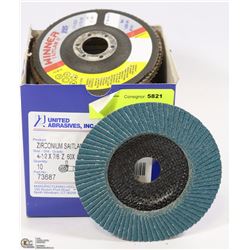 BOX OF TEN SAIT 4.5" FLAP DISCS
