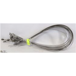 LOT OF LARGE ADJUSTABLE HOSE CLAMPS