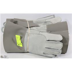 7 PAIRS OF LEATHER WORK GLOVES