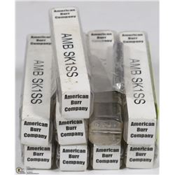 LOT OF 8 CARBIDE  BURRS