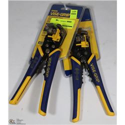 2 PAIRS OF IRWIN SELF-ADJUSTING WIRE STRIPPERS