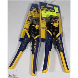 2 PAIRS OF IRWIN SELF-ADJUSTING WIRE STRIPPERS