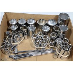 LOT OF ASST SOCKETS  METRIC