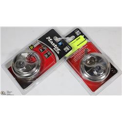 LOT OF 2 MASTER LOCK WEATHER RESISTANT PADLOCKS