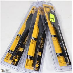 LOT OF 3 DEWALT SPADE BITS  15/16"