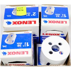 BOX OF 6 ASST LENOX WOOD & METAL HOLE SAWS