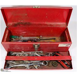 RED TOOL BOX W/ CONTENTS