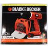 Image 1 : NEW 20 VOLT LITH-ION BLACK AND DECKER DRILL + KIT
