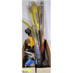 LOT OF MISC, SMOKE DETECTORS, THERMOSTAT