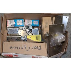 BOX OF MISC DOOR HINGES