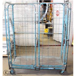 ROLLING METAL CAGE WITH DOORS