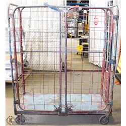 ROLLING METAL CAGE WITHOUT DOORS