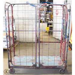 ROLLING METAL CAGE WITHOUT DOORS