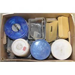 BOX OF ASST SCREWS & SMALL FINISHING CARRY CASE