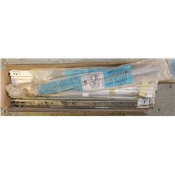 BOX OF ASSORTED DRAWER SLIDING CHANNELS