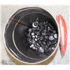 Image 1 : PAIL OF HEAVY-DUTY BOLTS + WASHERS + NUTS