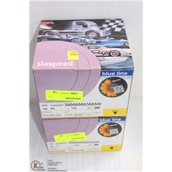 2 BOXES 100/EACH SIASPEED CIRCULAR SANDING PAD