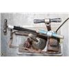 Image 1 : BOX OF VINTAGE ITEMS INCL TIRE PUMP AND MORE