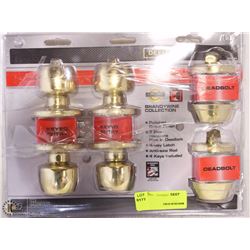 DEFIANT 2 KEYED ENTRY DOORKNOBS AND 2 DEADBOLTS