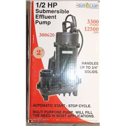 1/2HP SUBMERSIBLE EFFLUENT PUMP