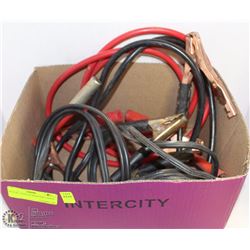 BOX W/ 2 SETS OF BOOSTER CABLES