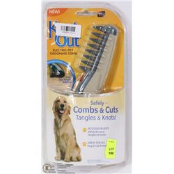 NEW KNOT OUT ELECTRIC PET GROOMING COMB