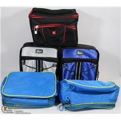 222) BOX OF INSULATED LUNCH BAGS. TOTAL FIVE.