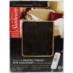 NEW SUNBEAM HEATED THROW BLANKET 50"X60"