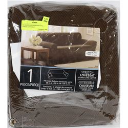 78) MAINSTAYS NEWMAN STRETCH 1 PIECE LOVESEAT