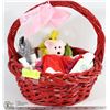 Image 1 : RED BASKET W/OVER 14 TRAVEL-SIZE