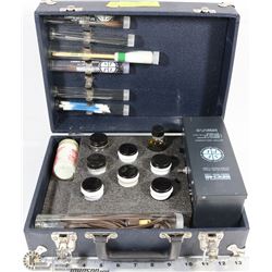 60) VINTAGE FORENSIC CRIME SCENE KIT TESTED  WORKS