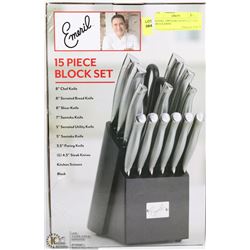 EMERIL 15PCS CHEF KNIFE SET WITH BLOCK KNIFE