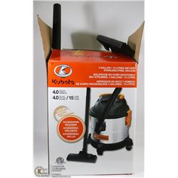 KUBOTA 4 GALLON ST STEEL SHOP VAC