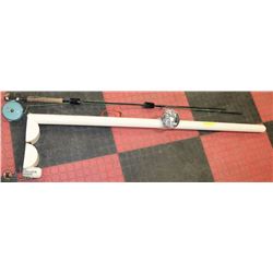 MITCHELL 8.5' FLY ROD AND REEL IN CASE WITH DRY &
