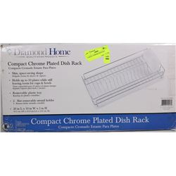 COMPACT CHROME PLATED DISH RACK