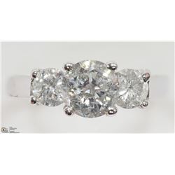 #5) 14KT WHITE GOLD AND DIAMOND RING WITH COA