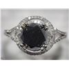 Image 1 : #10)14 WHITE GOLD AND BLACK DIAMOND RING WITH COA