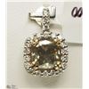 Image 1 : #12)14K YELLOW &WHITE GOLD DIAMOND PENDANT W/COA