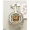 Image 3 : #12)14K YELLOW &WHITE GOLD DIAMOND PENDANT W/COA