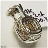 Image 4 : #12)14K YELLOW &WHITE GOLD DIAMOND PENDANT W/COA