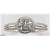 Image 1 : #13)14K WHITE GOLD AND DIAMOND RING WITH COA