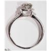 Image 4 : #13)14K WHITE GOLD AND DIAMOND RING WITH COA
