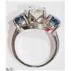 Image 4 : #15) 14K WHITE GOLD AND DIAMOND RING WITH COA