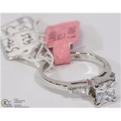 #2 STERLING SILVER .925 RING SIZE 8 WITH CUBIC