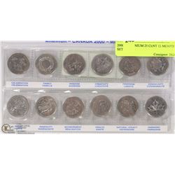2000 MILLENIUM 25 CENT 12 MONTH SET