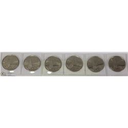 SET OF 6 -2005 ALBERTA TWENTY FIVE CENTS