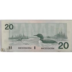 1991-$20 CANADIAN  BILL
