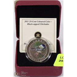 2011 25CENT COLOURIZED BLACK-KATE CHICKADEE