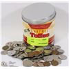 Image 1 : TIN WITH ASSORTED COINS SOME ARE SILVER