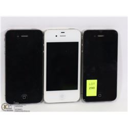 POLICE SEIZURE STACK OF 3 IPHONES